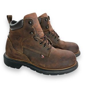 Redwing Boots Sz 9 D DynaForce 4215 Dark Brown Oiled Leather Safety Steel Toe 6"